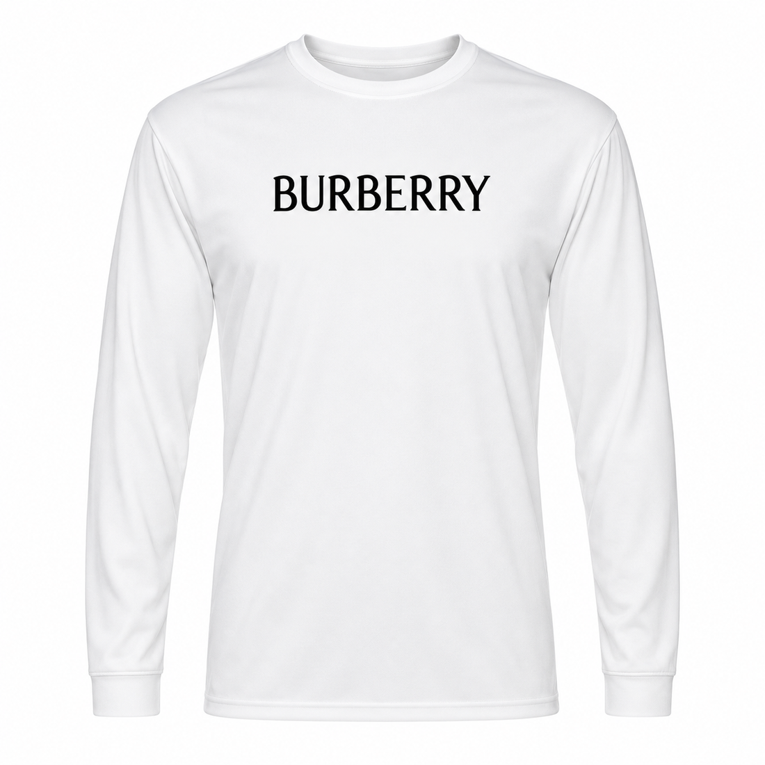 Men's Burberry Polyester Long Sleeve T-Shirt in White — hero view