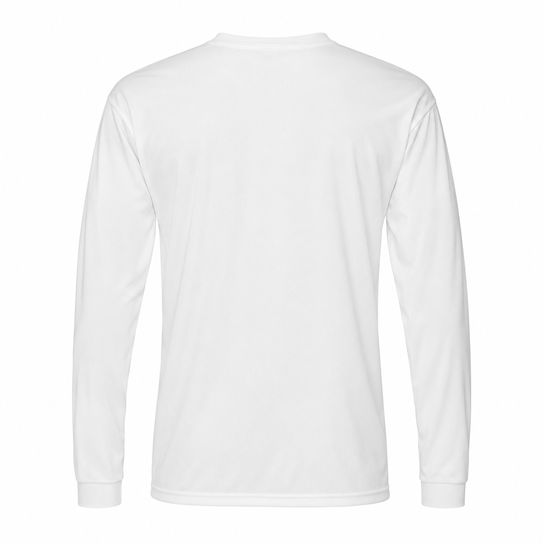 Men's Burberry Polyester Long Sleeve T-Shirt in White — back view