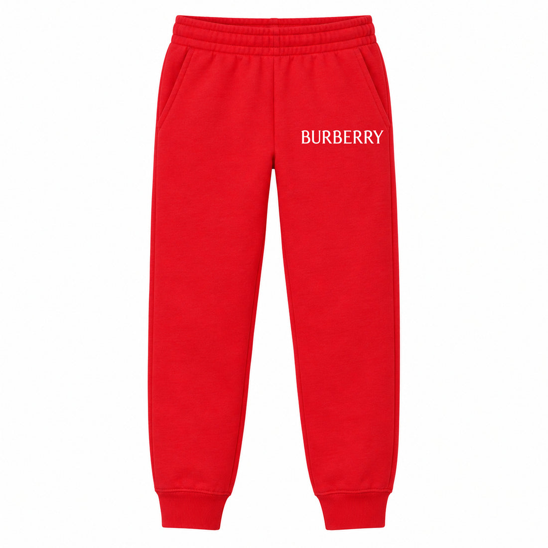 Burberry Youth Jogger Sweatpants | Red | Youth Large, ages 10–12