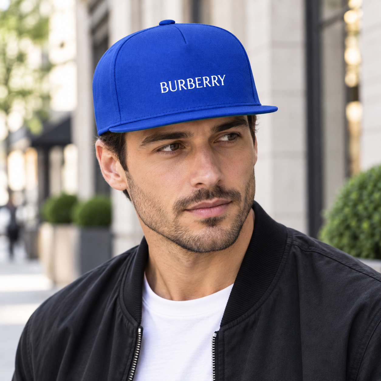 Burberry Snapback Hat - Blue - Image 2