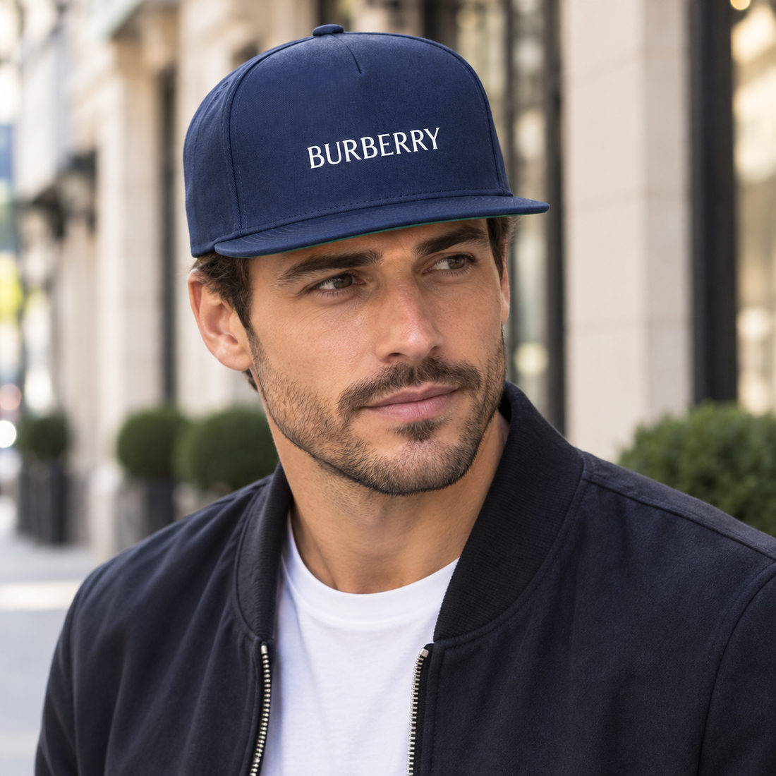 Burberry Snapback Hat - Navy - Image 2