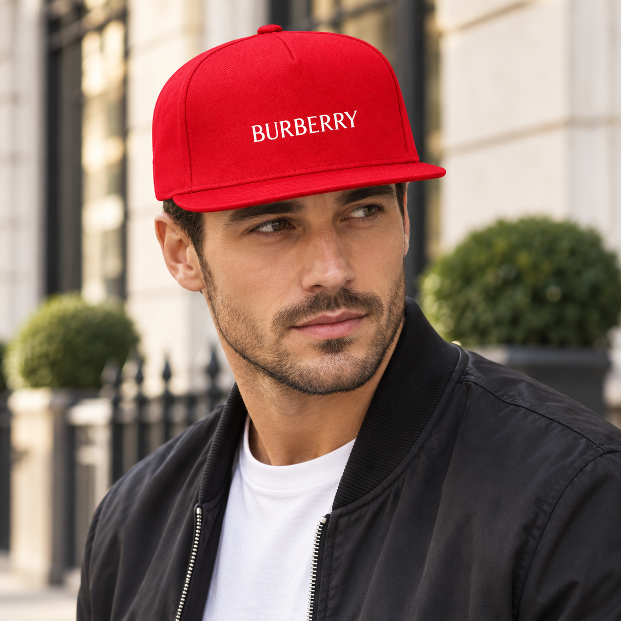 Burberry Snapback Hat - Red - Image 2