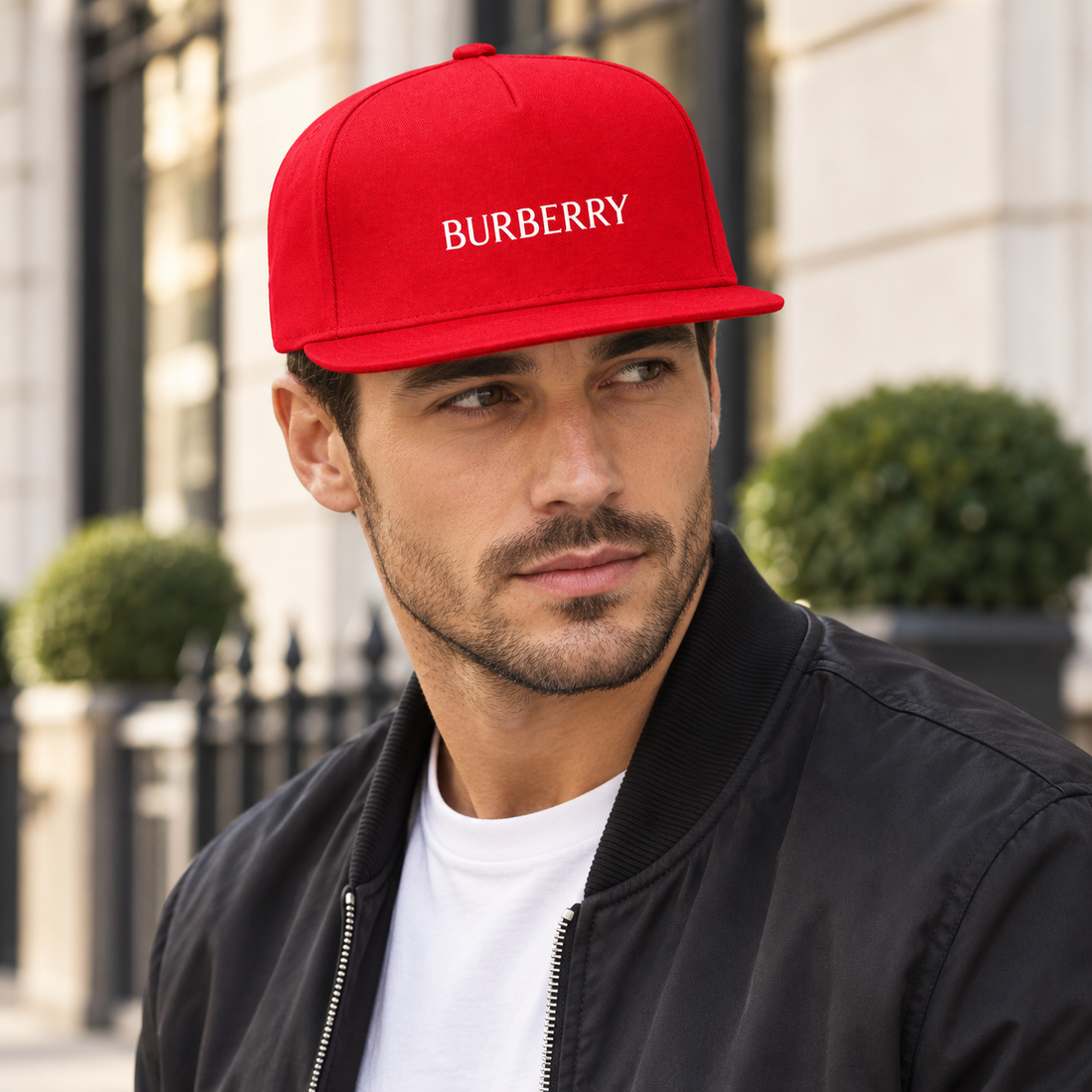 Burberry Snapback Hat - Red - Image 2