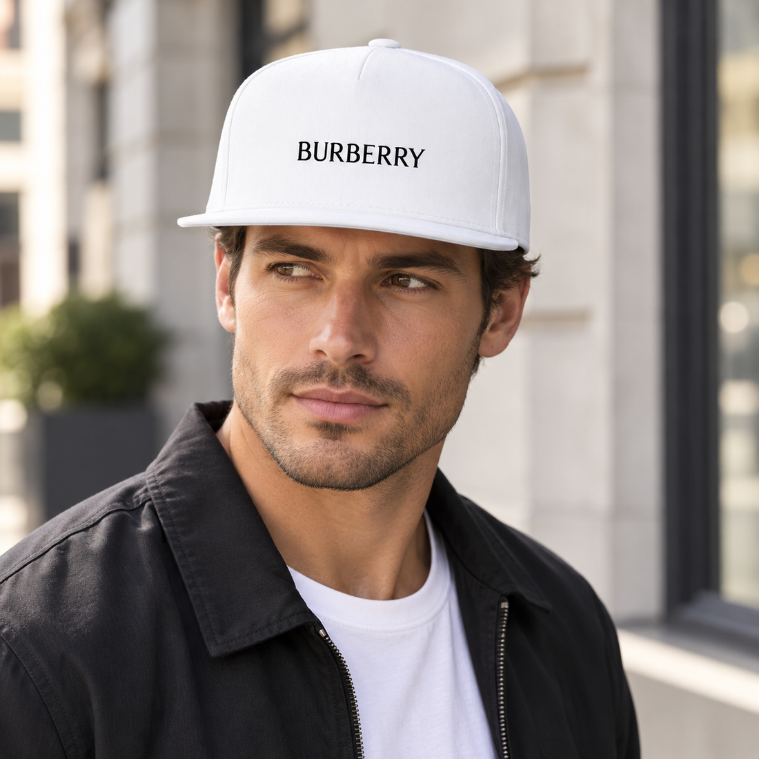 Burberry Snapback Hat - White - Image 2