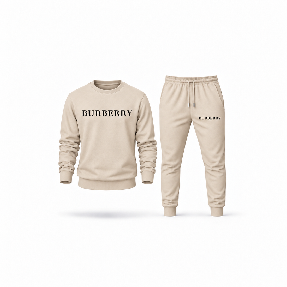Men's Burberry Sweatshirt Joggers Set | Color: Tan | Main