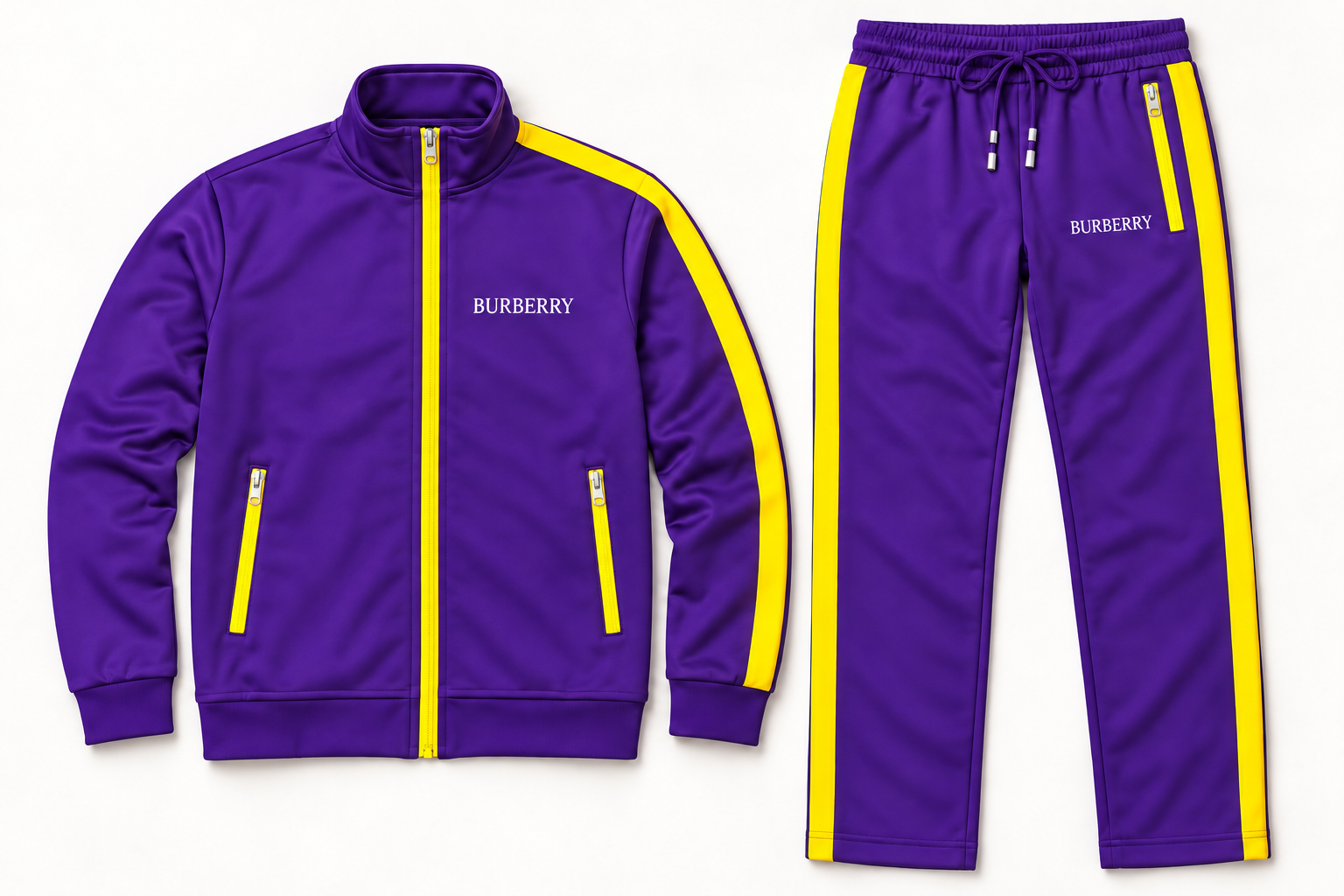 Men's Burberry Dri-Fit TrackSuit | Color: Purple | Image 5