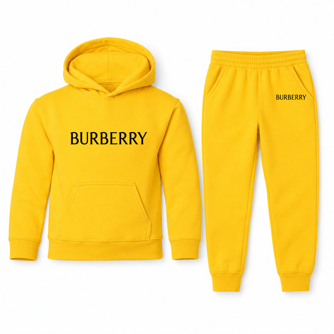 Burberry Youth Hoodie Jogger Set | Yellow | Youth Large, ages 10–12