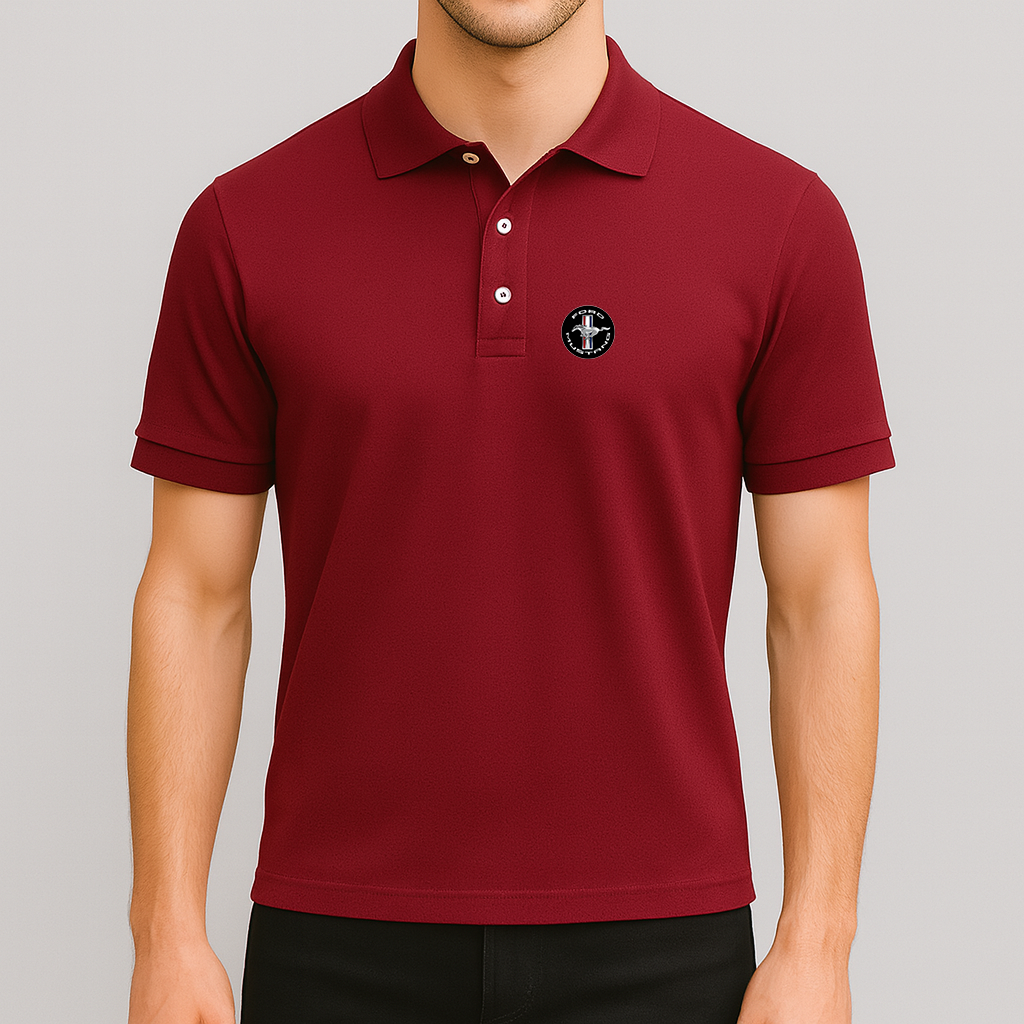 Men’s Ford Mustang Motorsport Car Dry Blend Polo