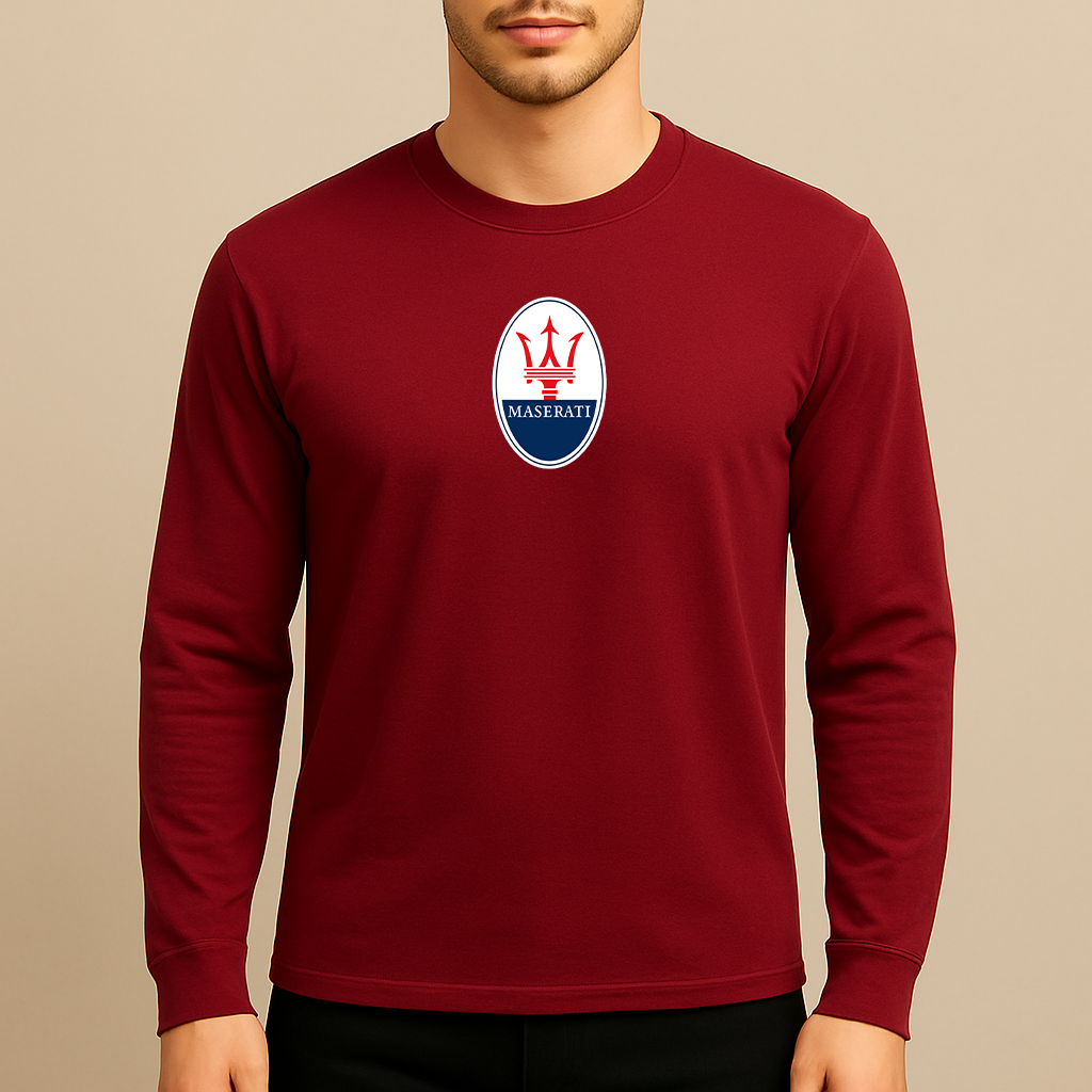 Men’s Maserati Car Long Sleeve T-Shirt