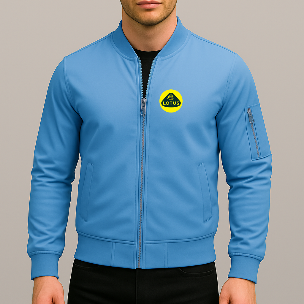 Men’s Lotus Car Lightweight Bomber Jacket Windbreaker Softshell Varsity Jacket Coat