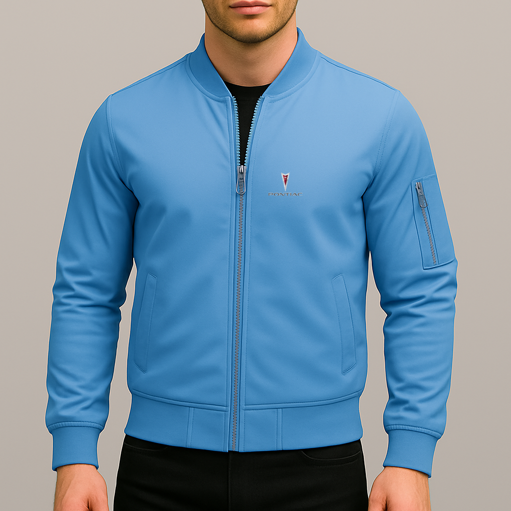 Men’s Pontiac Car Lightweight Bomber Jacket Windbreaker Softshell Varsity Jacket Coat