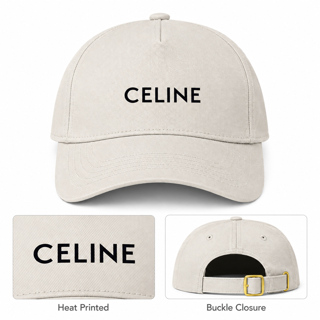 Celine Dad Baseball Cap Hat - Beige - hero
