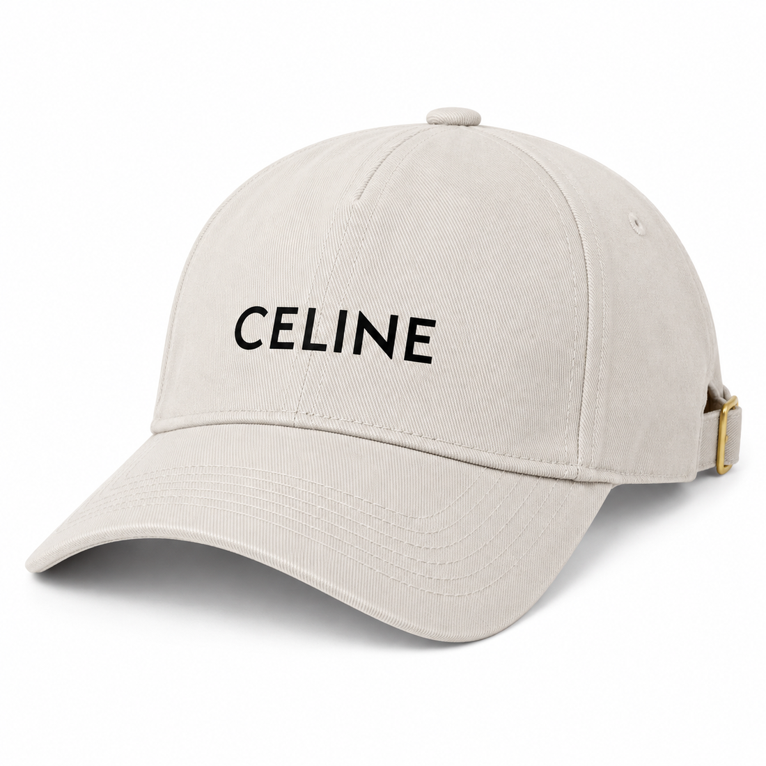 Celine Dad Baseball Cap Hat - Beige - three-quarter