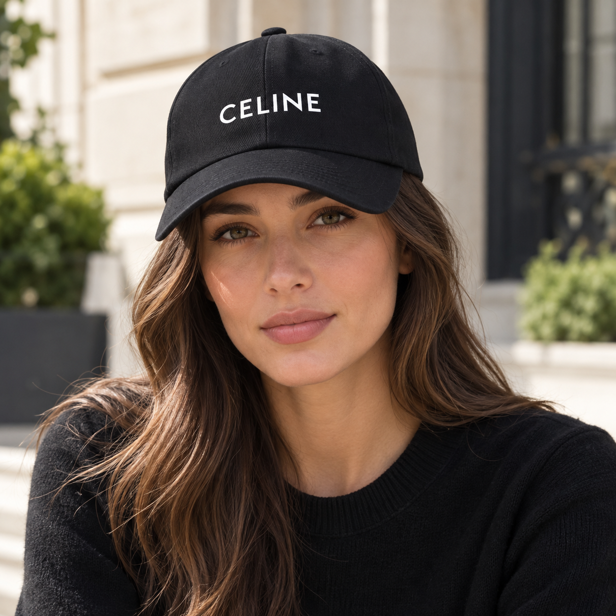 Celine Dad Baseball Cap Hat - Black - lifestyle
