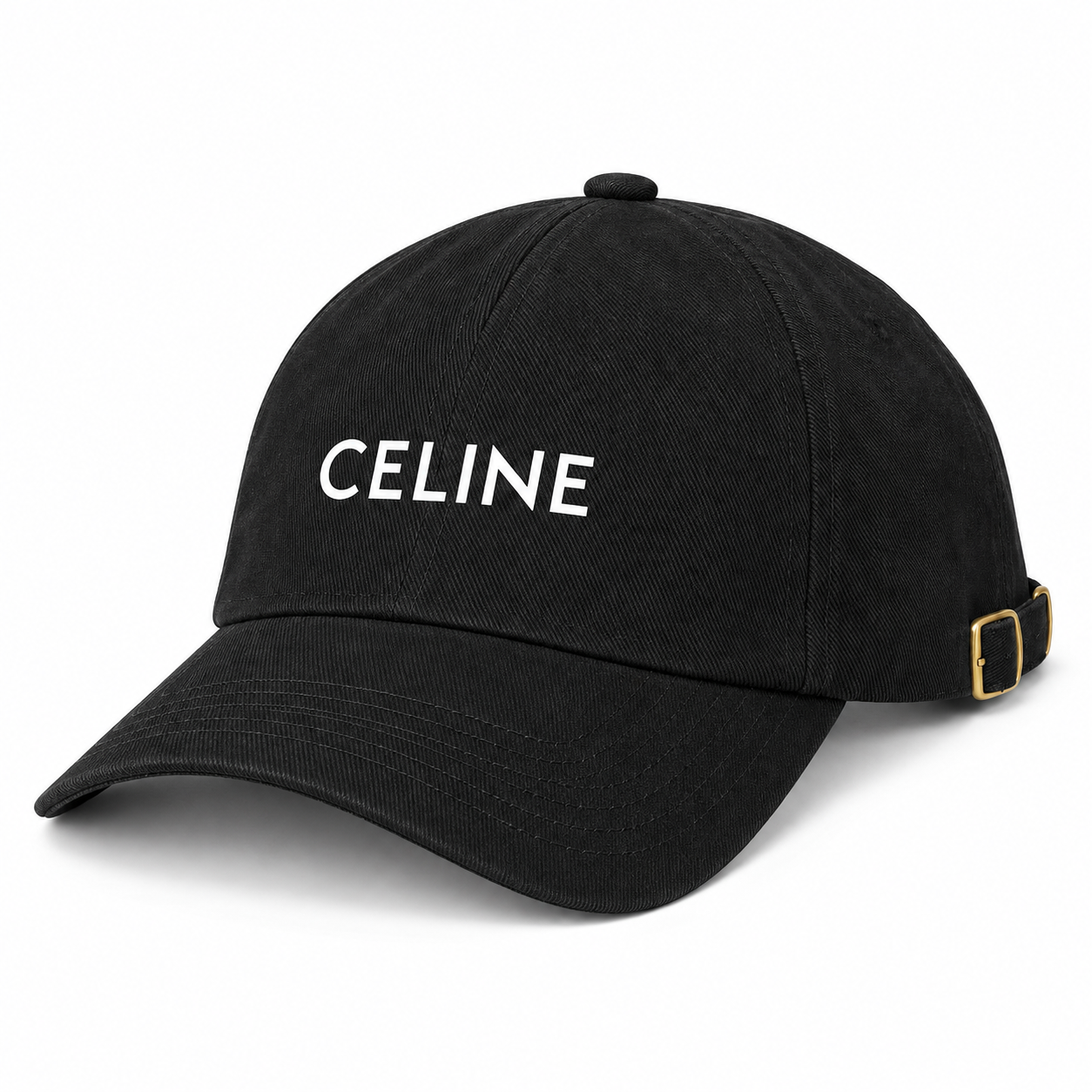 Celine Dad Baseball Cap Hat - Black - three-quarter