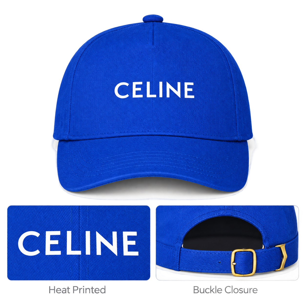 Celine Dad Baseball Cap Hat - Blue - hero