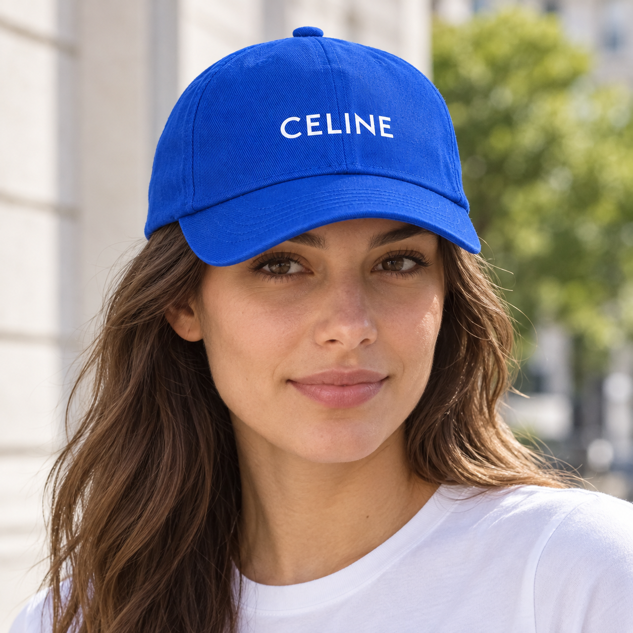 Celine Dad Baseball Cap Hat - Blue - lifestyle