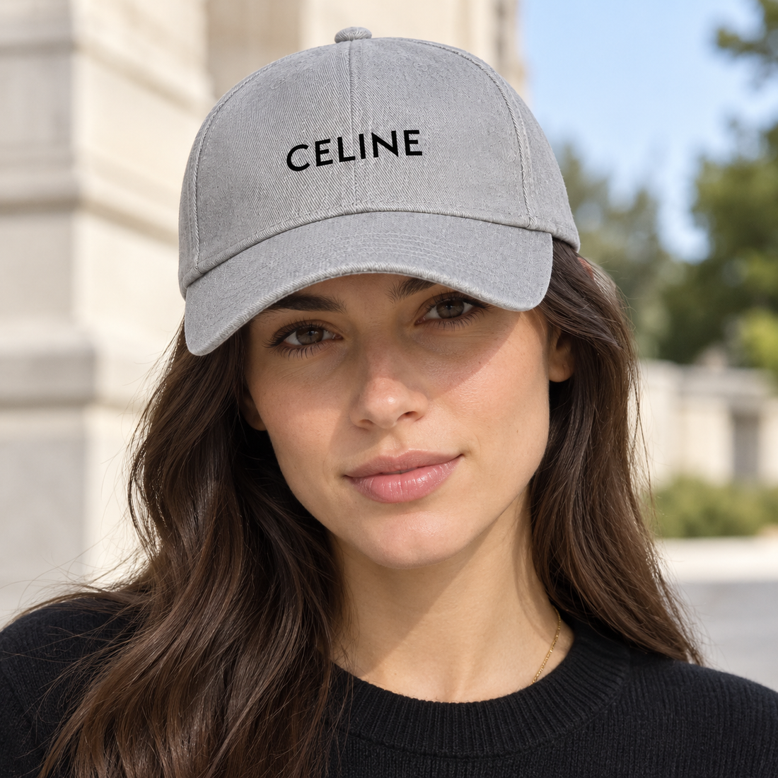 Celine Dad Baseball Cap Hat - Grey - lifestyle