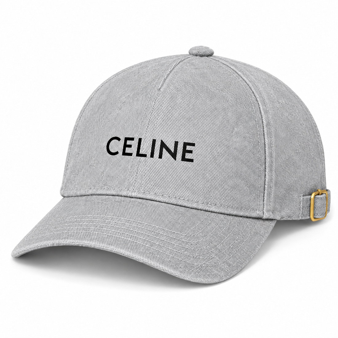 Celine Dad Baseball Cap Hat - Grey - three-quarter