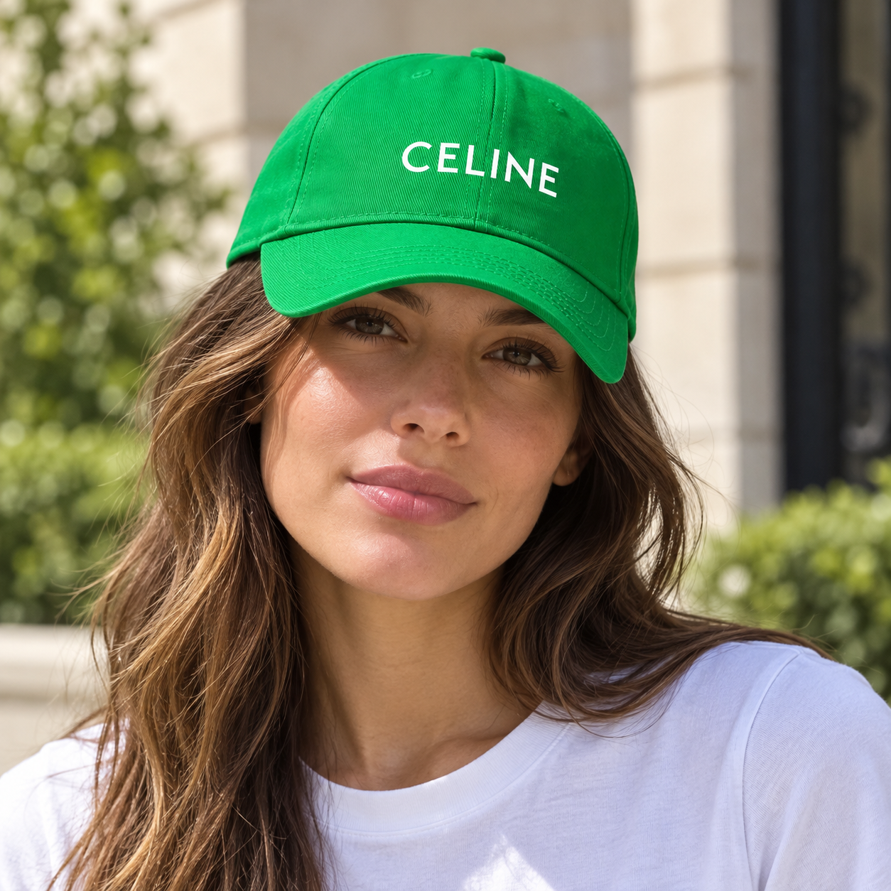 Celine Dad Baseball Cap Hat - Kelly Green - lifestyle