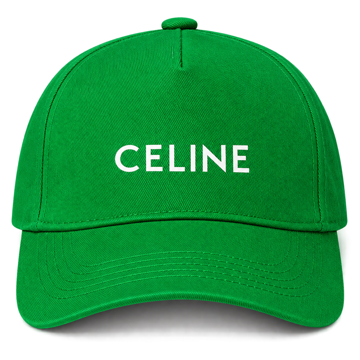 Celine Dad Baseball Cap Hat - Kelly Green - detail