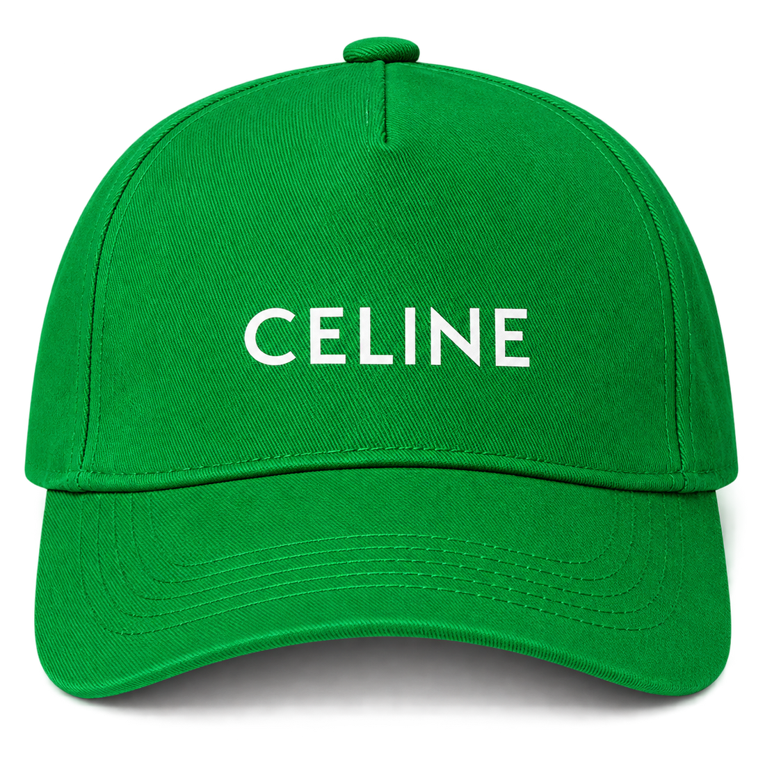 Celine Dad Baseball Cap Hat - Kelly Green - detail
