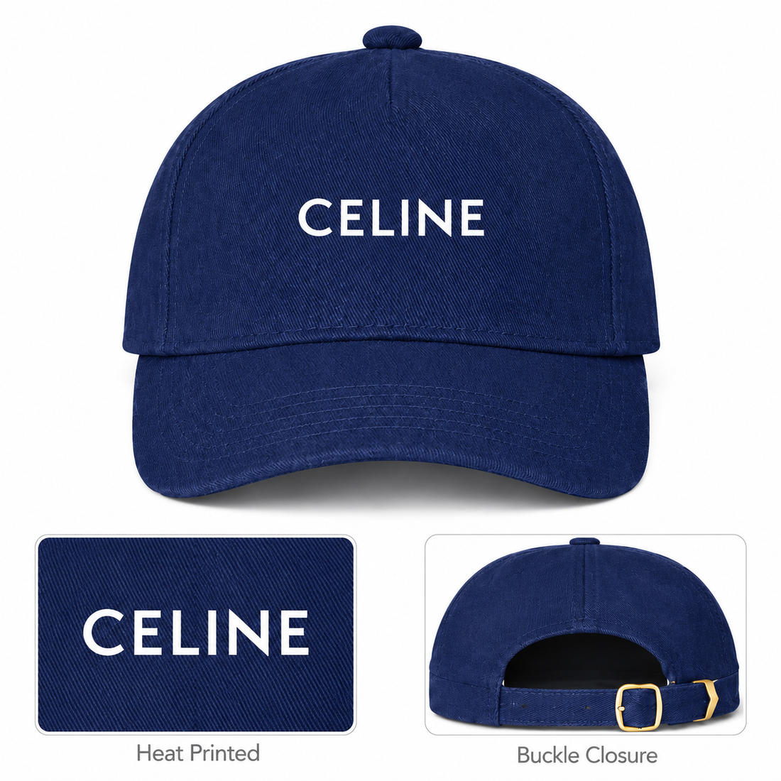 Celine Dad Baseball Cap Hat - Navy - hero