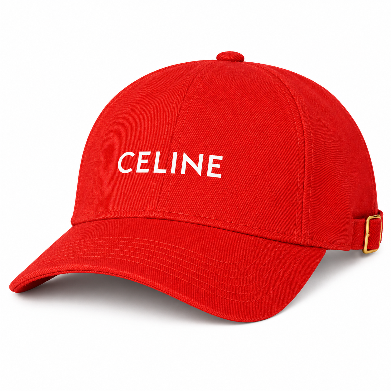 Celine Dad Baseball Cap Hat - Red - three-quarter