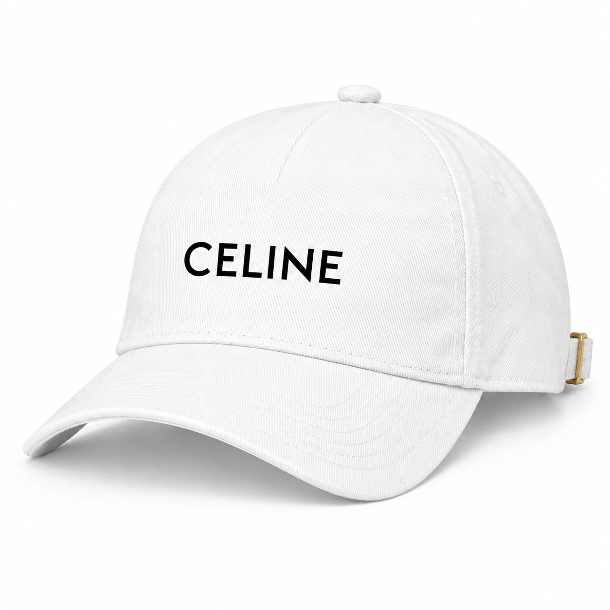 Celine Dad Baseball Cap Hat - White - three-quarter