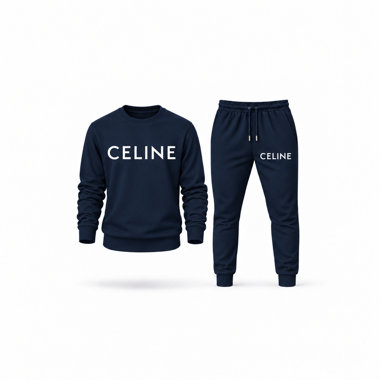 Men's Celine Sweatshirt Joggers Set | Color: Navy | Main