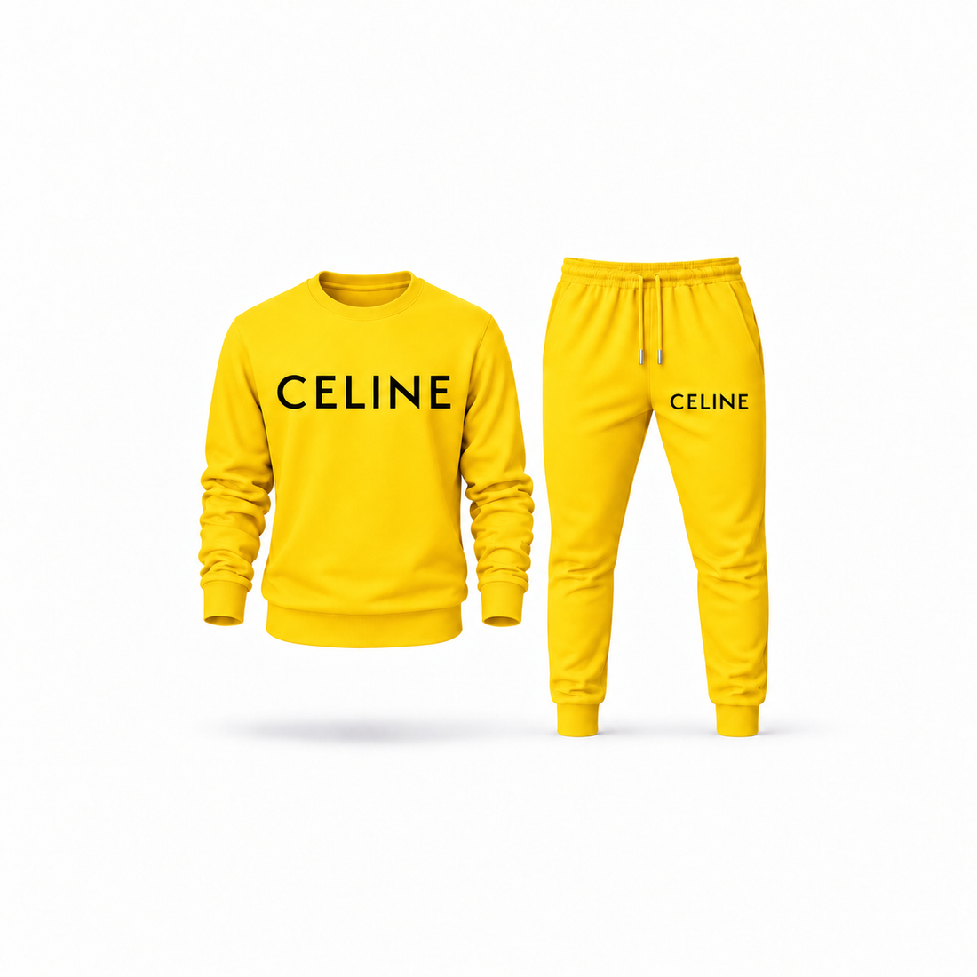 Men's Celine Sweatshirt Joggers Set | Color: Yellow | Main