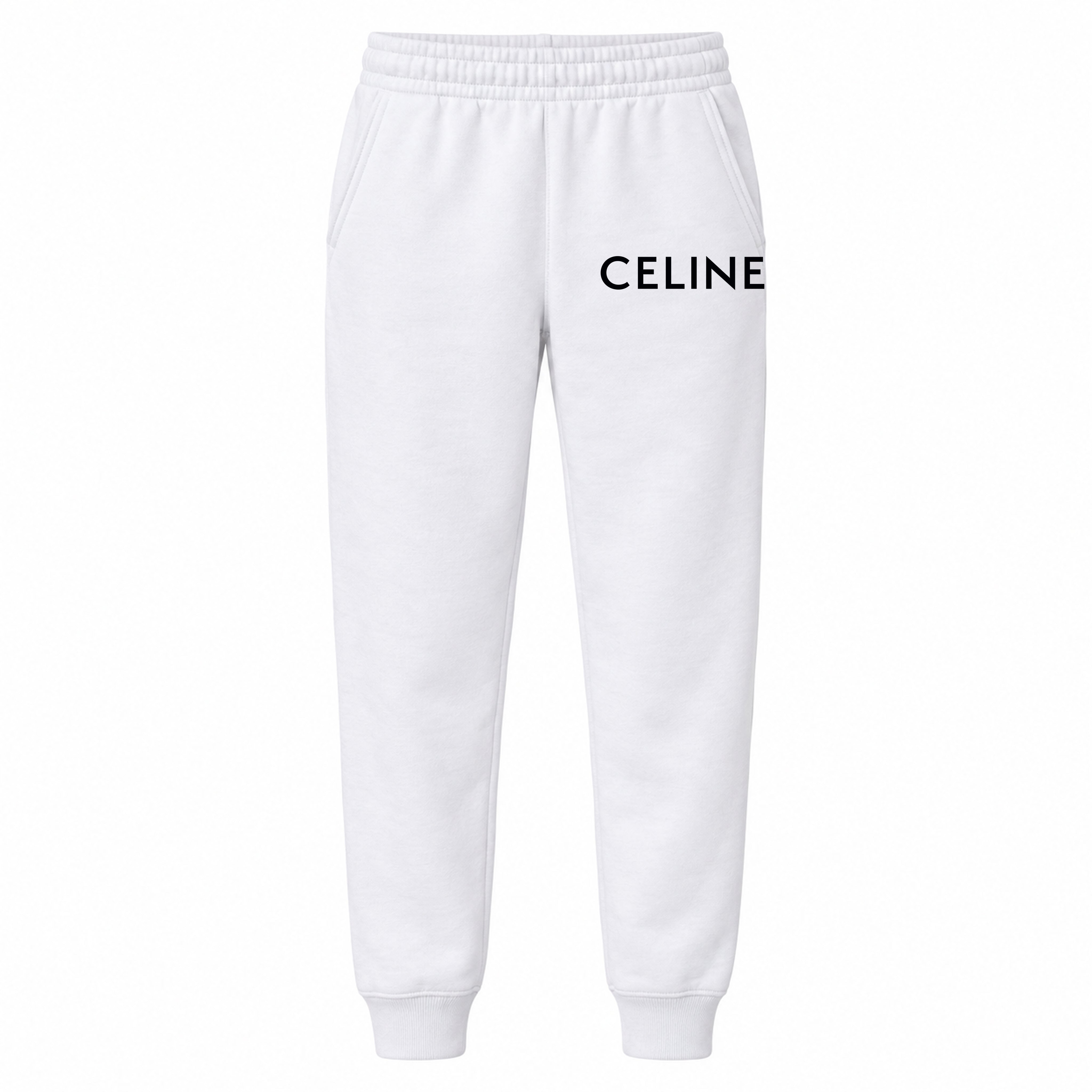 Celine youth jogger sweatpants, White, Youth Large ages 10–12