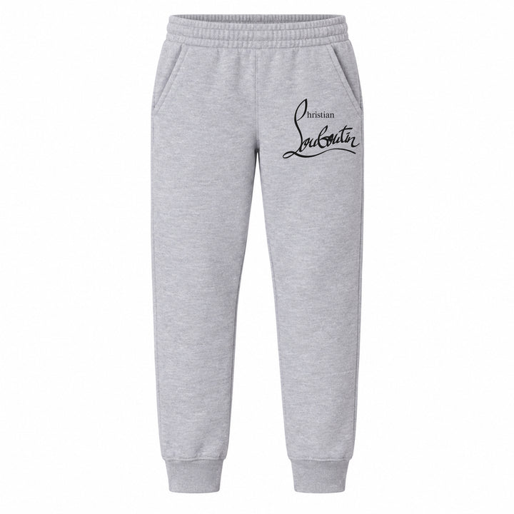 Christian Louboutin youth jogger sweatpants, Grey, Youth Large ages 10–12