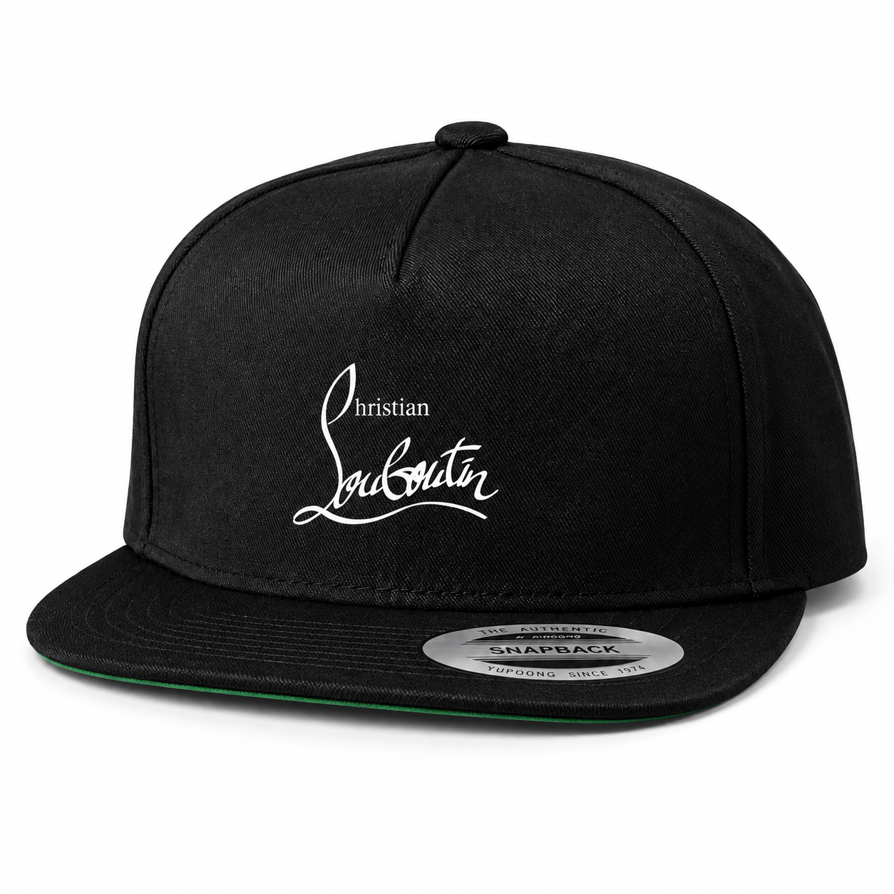 Christian Louboutin snapback in Black, front angled view