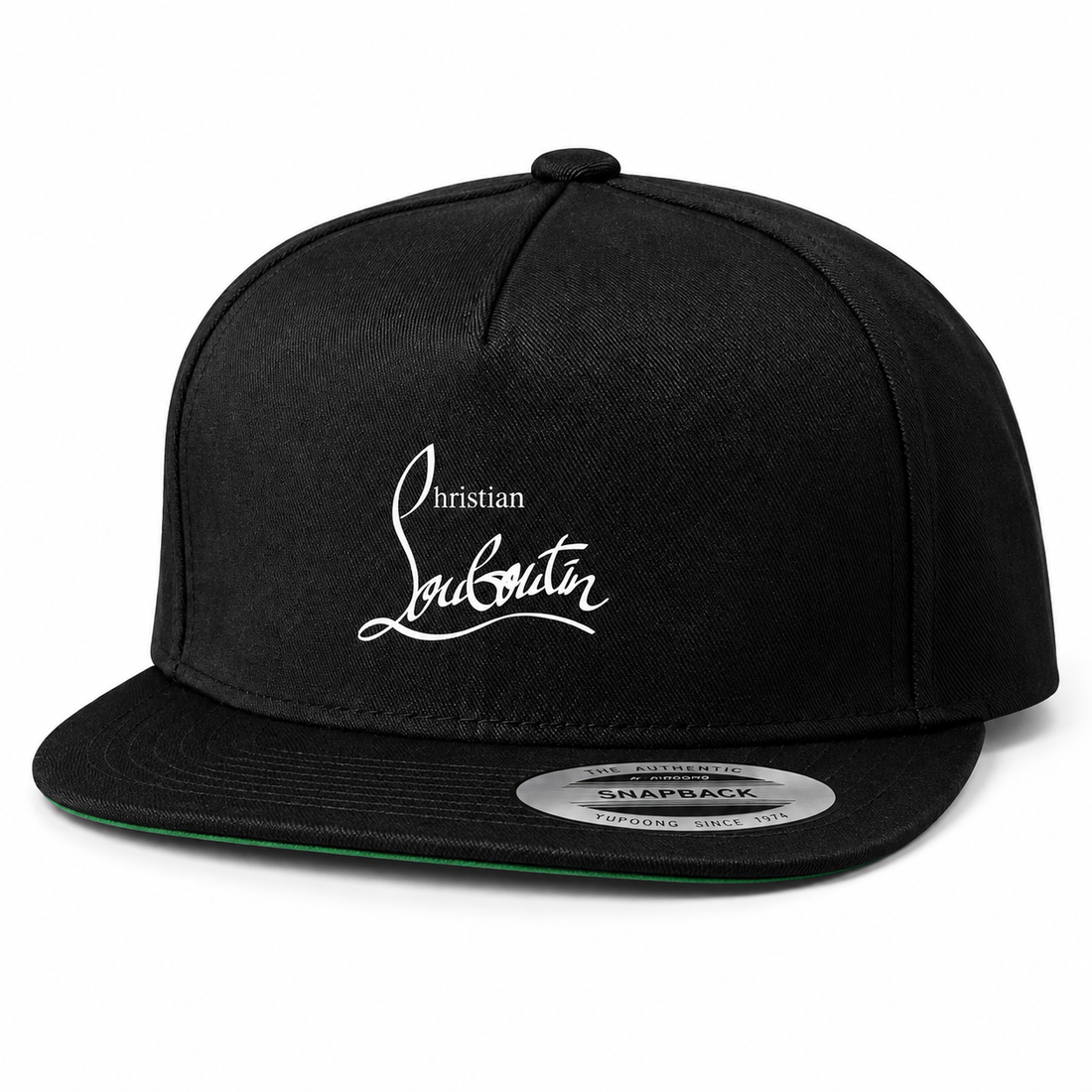 Christian Louboutin snapback in Black, front angled view