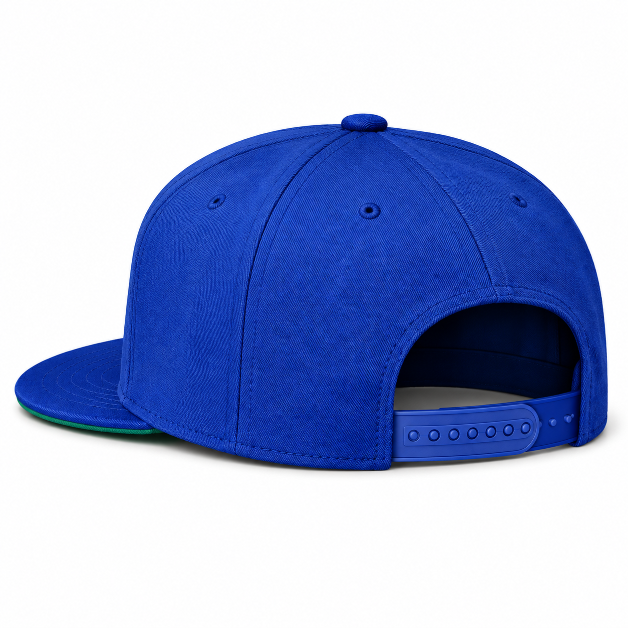 Christian Louboutin snapback in Blue, rear closure view