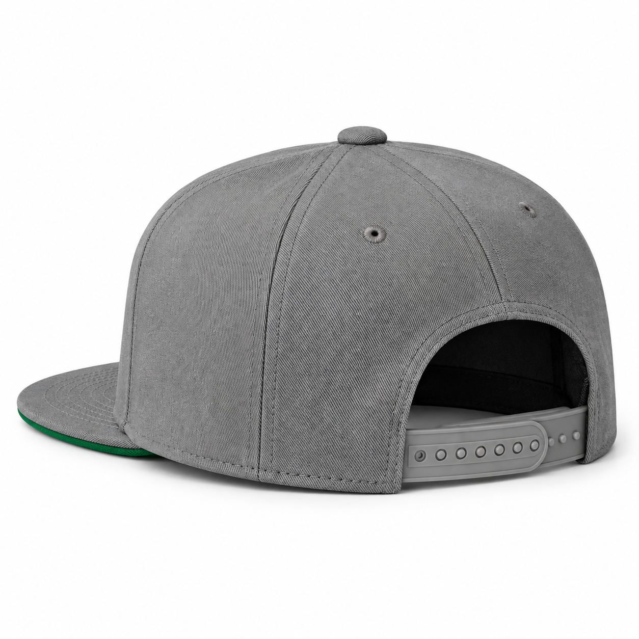 Christian Louboutin snapback in Grey, rear closure view