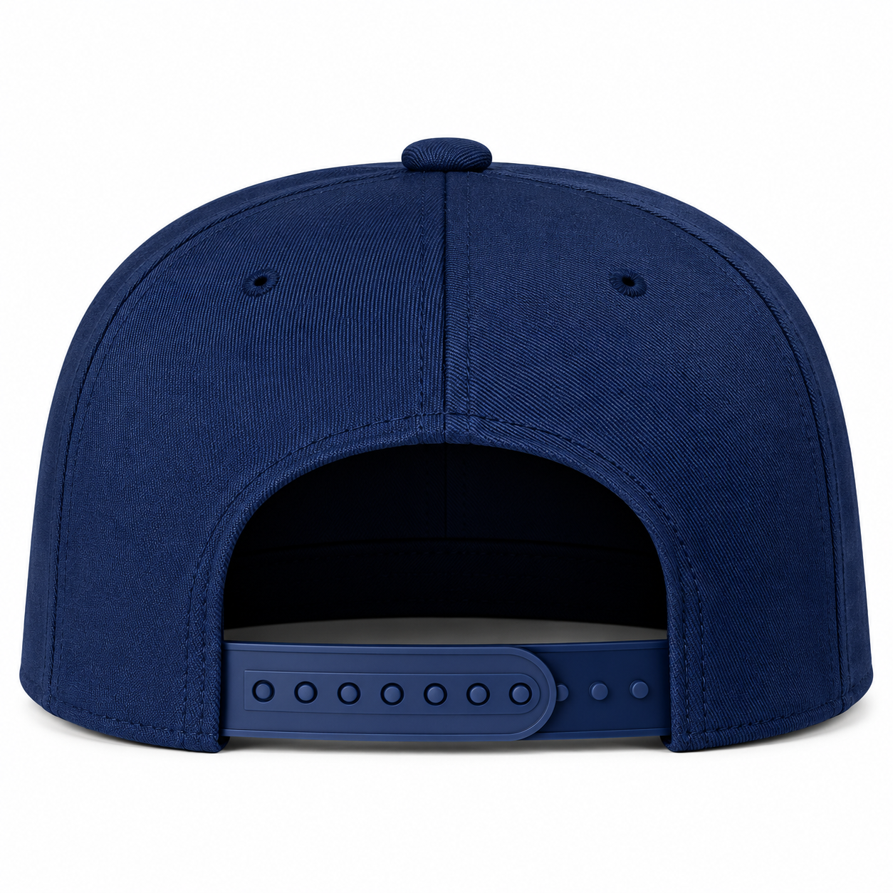 Christian Louboutin snapback in Navy, rear closure view