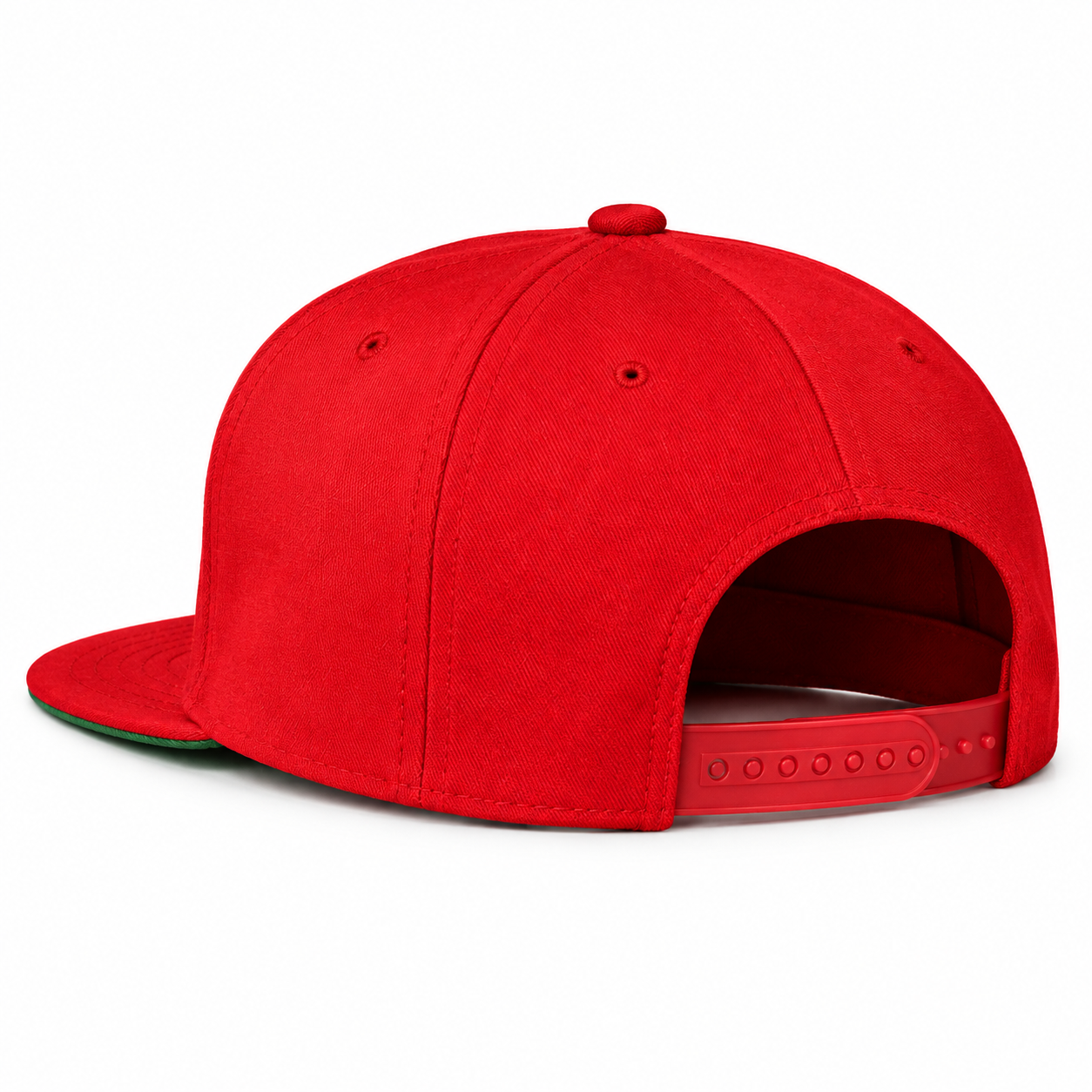Christian Louboutin snapback in Red, rear closure view