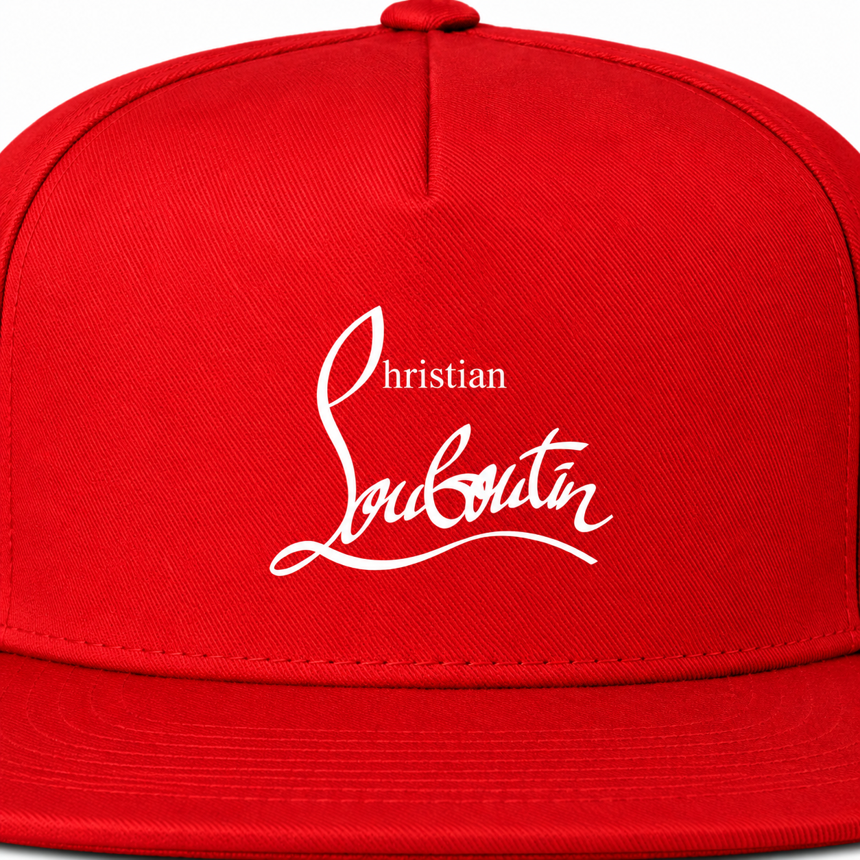 Christian Louboutin snapback in Red, print detail