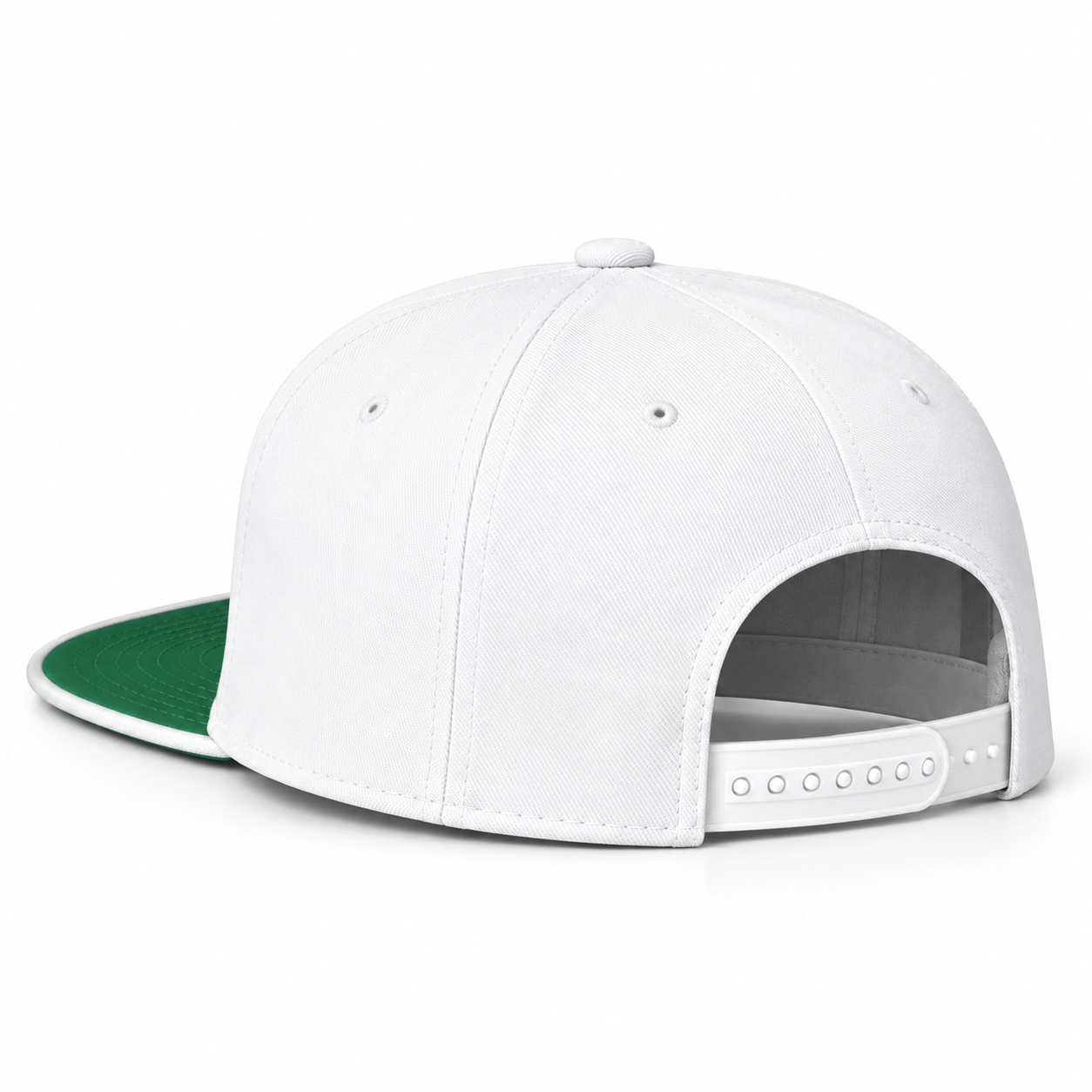 Christian Louboutin snapback in White, rear closure view