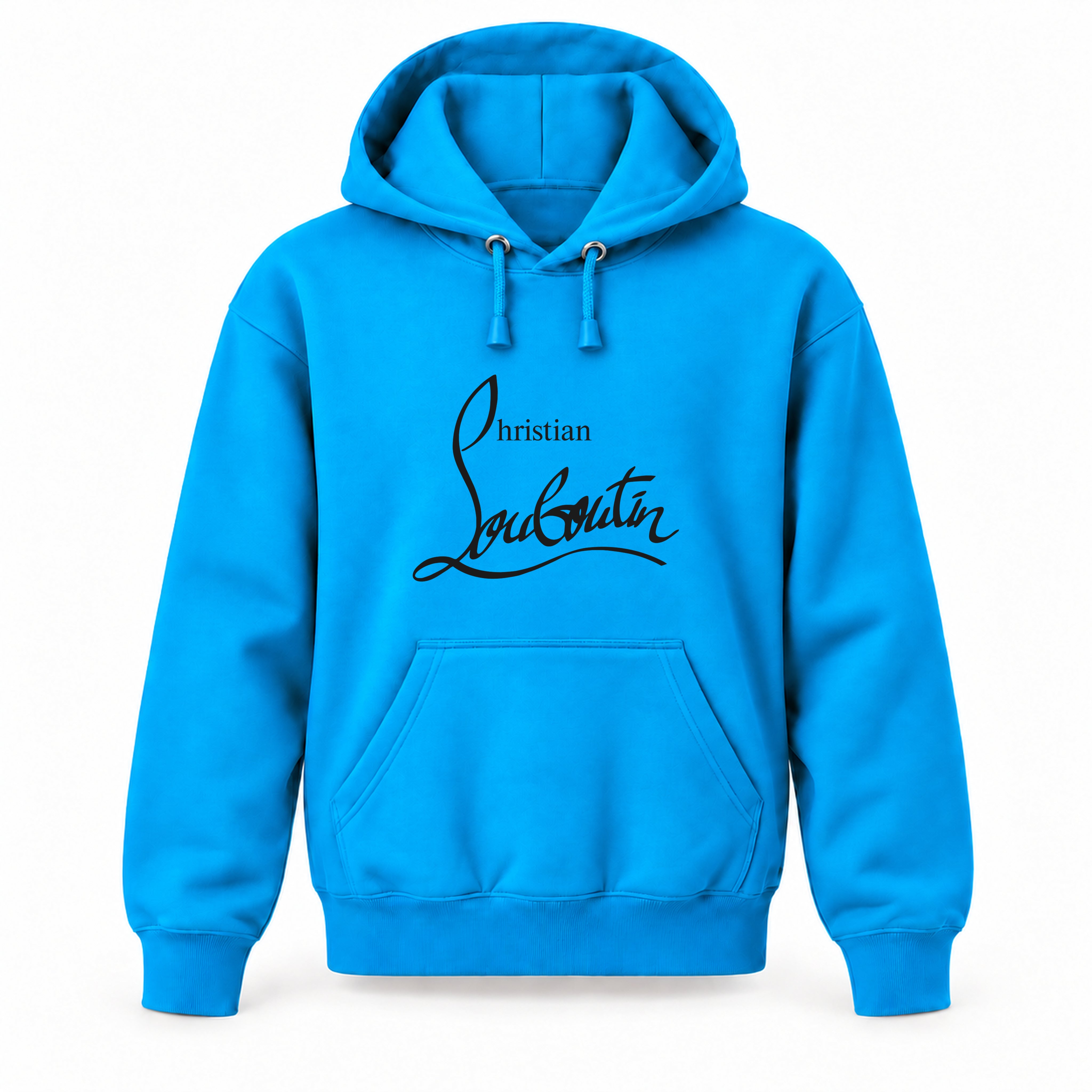 Christian Louboutin Youth Large Hoodie – Ages 10–12 | Color: Turquoise