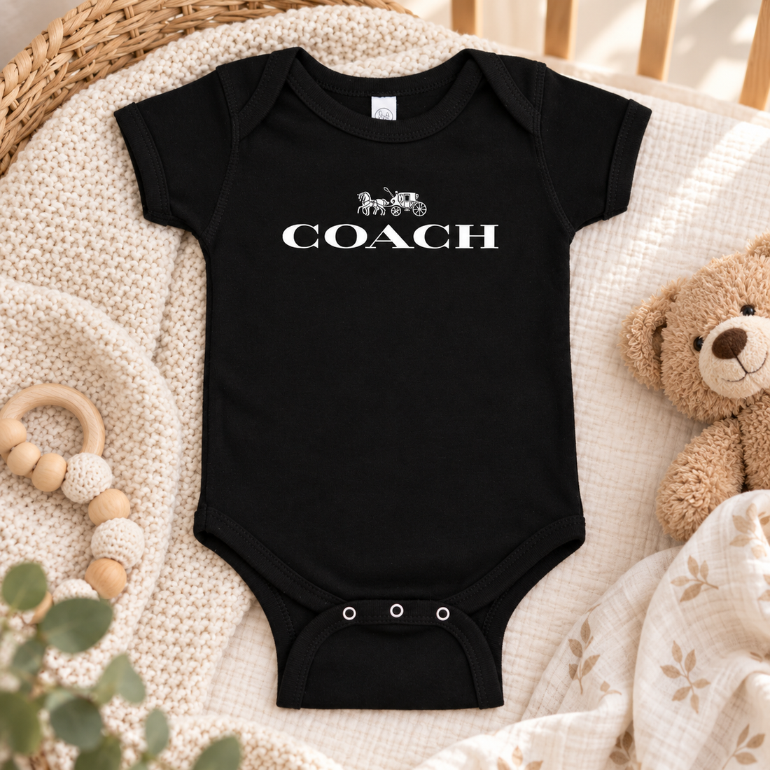 Coach Baby Romper Onesie - Black - Image 2