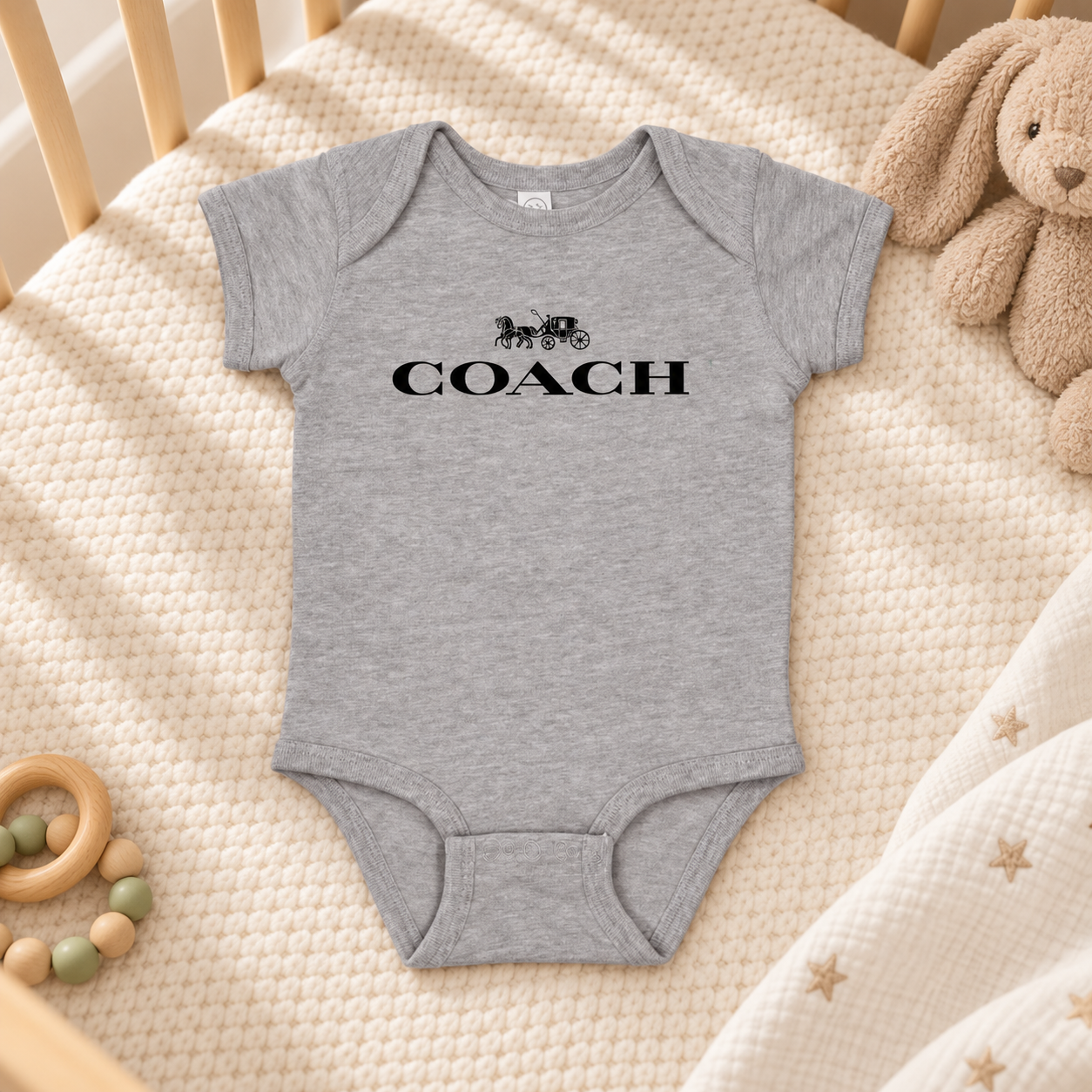 Coach Baby Romper Onesie - Grey - Image 2