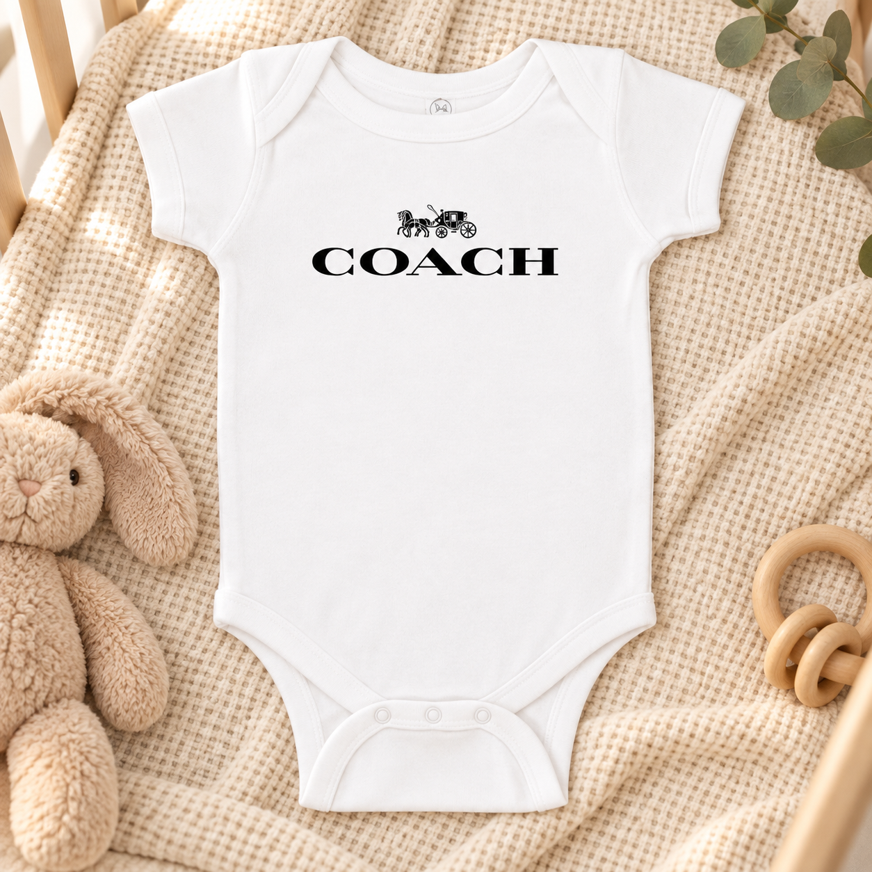 Coach Baby Romper Onesie - White - Image 2
