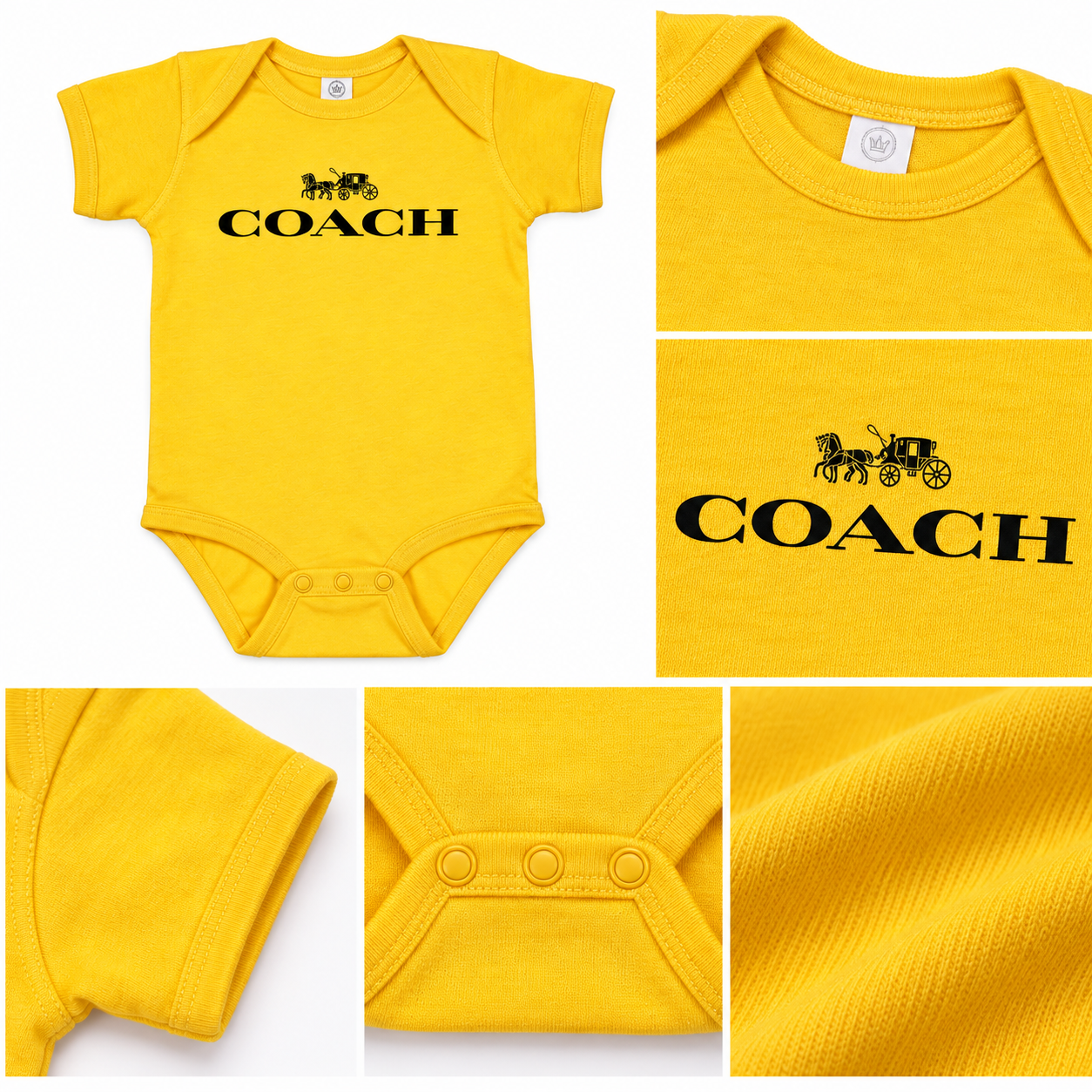 Coach Baby Romper Onesie - Yellow - Image 3