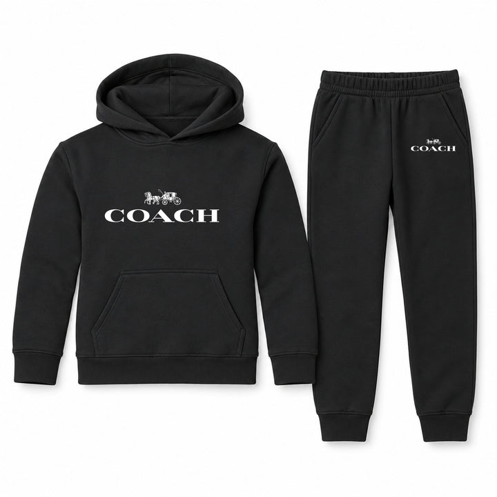 Coach Youth Hoodie Jogger Set | Black | Youth Large, ages 10–12