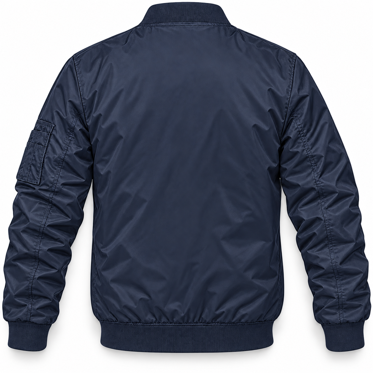 Men's Coach Lightweight Bomber Jacket Windbreaker Softshell Varsity Jacket Coat | Color: Navy | Image 4
