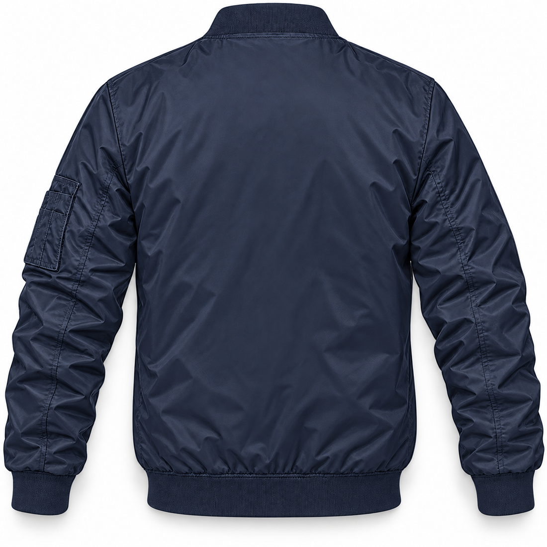 Men's Coach Lightweight Bomber Jacket Windbreaker Softshell Varsity Jacket Coat | Color: Navy | Image 4