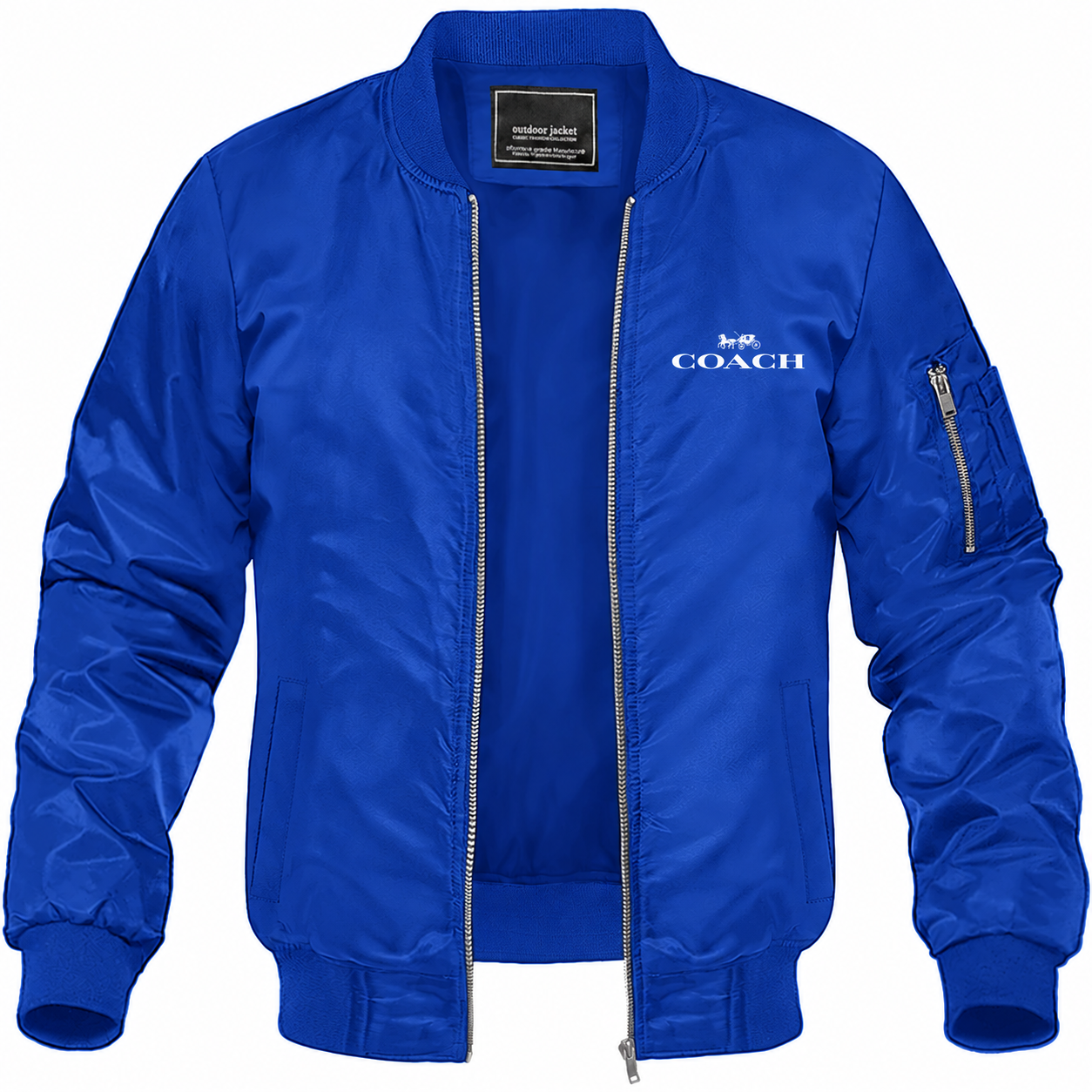 Men's Coach Lightweight Bomber Jacket | Color: Royal Blue | Main